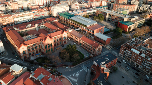 Vista aérea del campus de la UPC en Terrassa, donde se encuentra la ESEIAAT