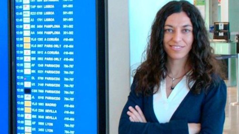 La directora de l’Aeroport de Barcelona, Sonia Corrochano, presenta a l’ESEIAAT de la UPC l’Estratègia de Sostenibilitat d’AENA 2021-2030