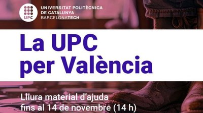 La UPC per València: Campanya de recollida de material i donacions